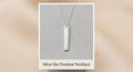 Silver Bar Pendant Necklace